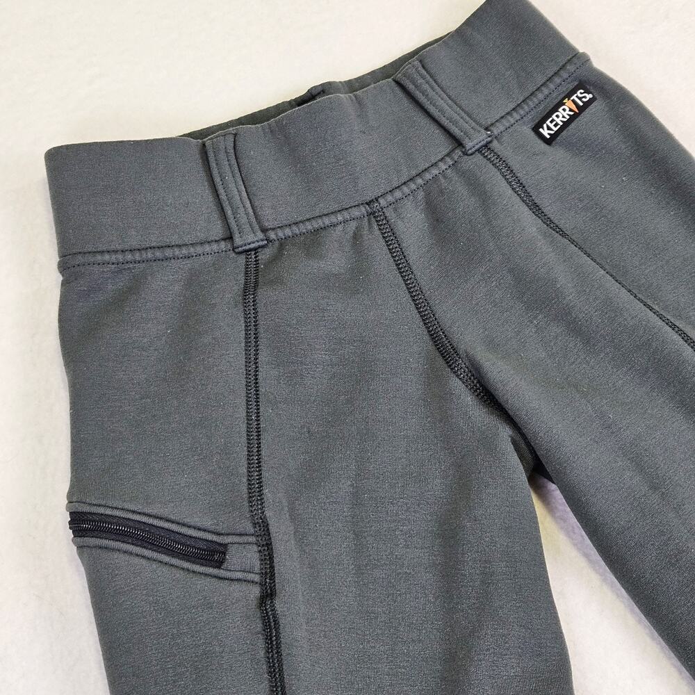 Kerrits Power Stretch Fleece Riding Pant XS Gray Zip Pocket Equestrian Breeches - Picture 5 of 16